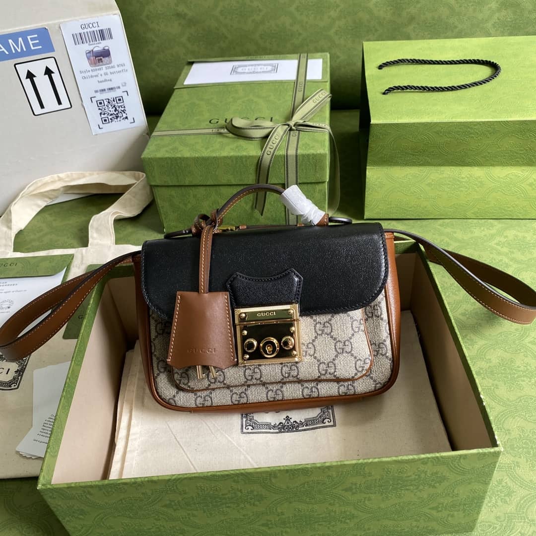 Gvc*1 Svp*me GG Padlock Canvas Mini Bag Replica 658487