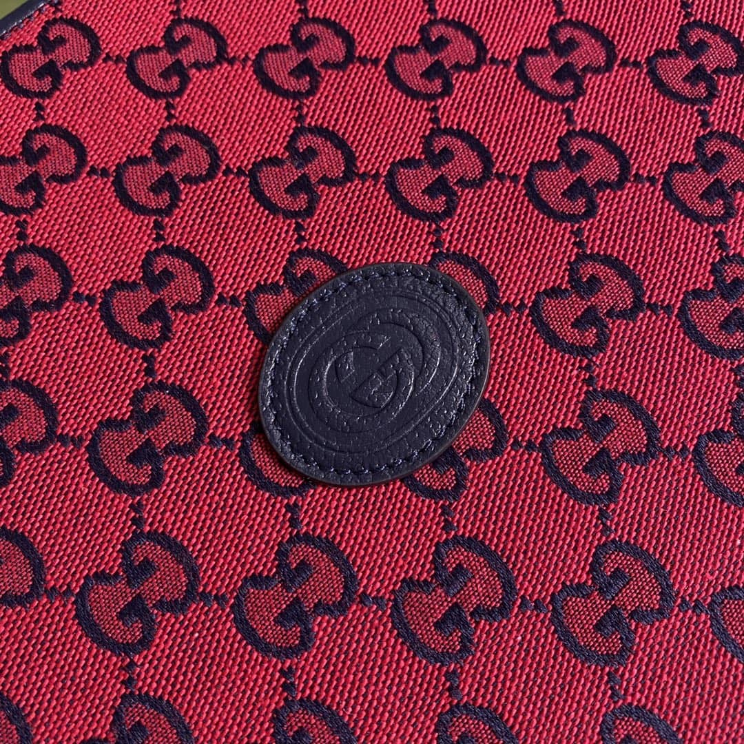 Gvc*1 GG Marmont Red Canvas Pouch Replica 661105