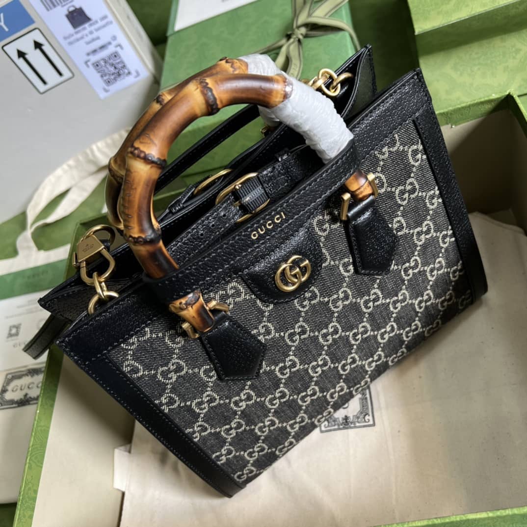 Gvc*1 Diana GG Small Black 660195 Replica Tote Bag