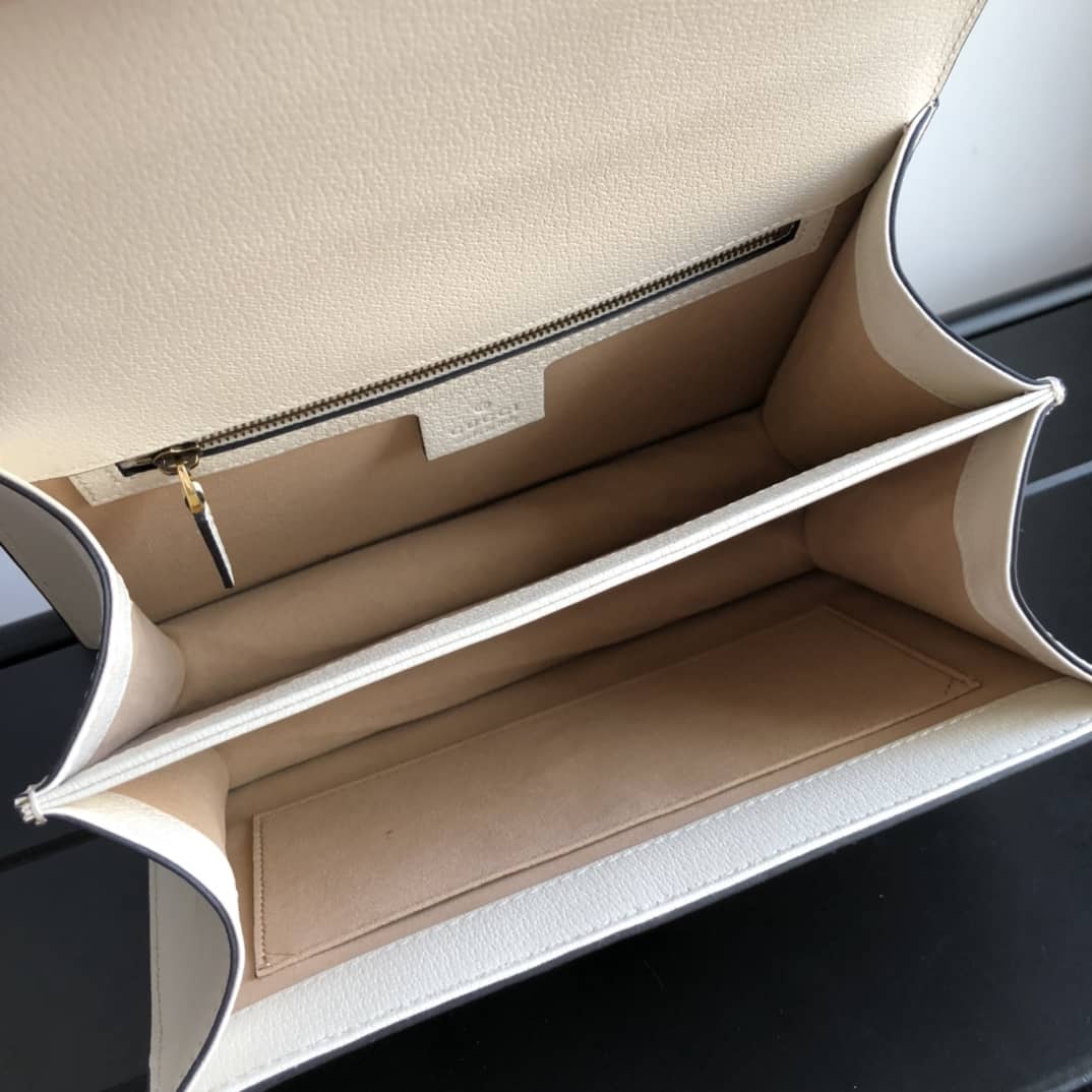 Gvc*1 Ophidia Small Top Handle Bag Replica White 651055