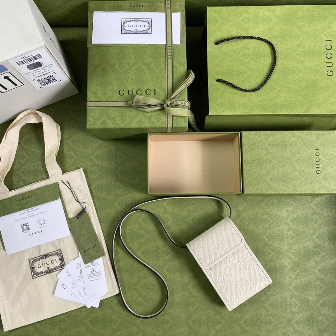 Gvc*1 GG Embossed Mini Phone Bag Replica 625571