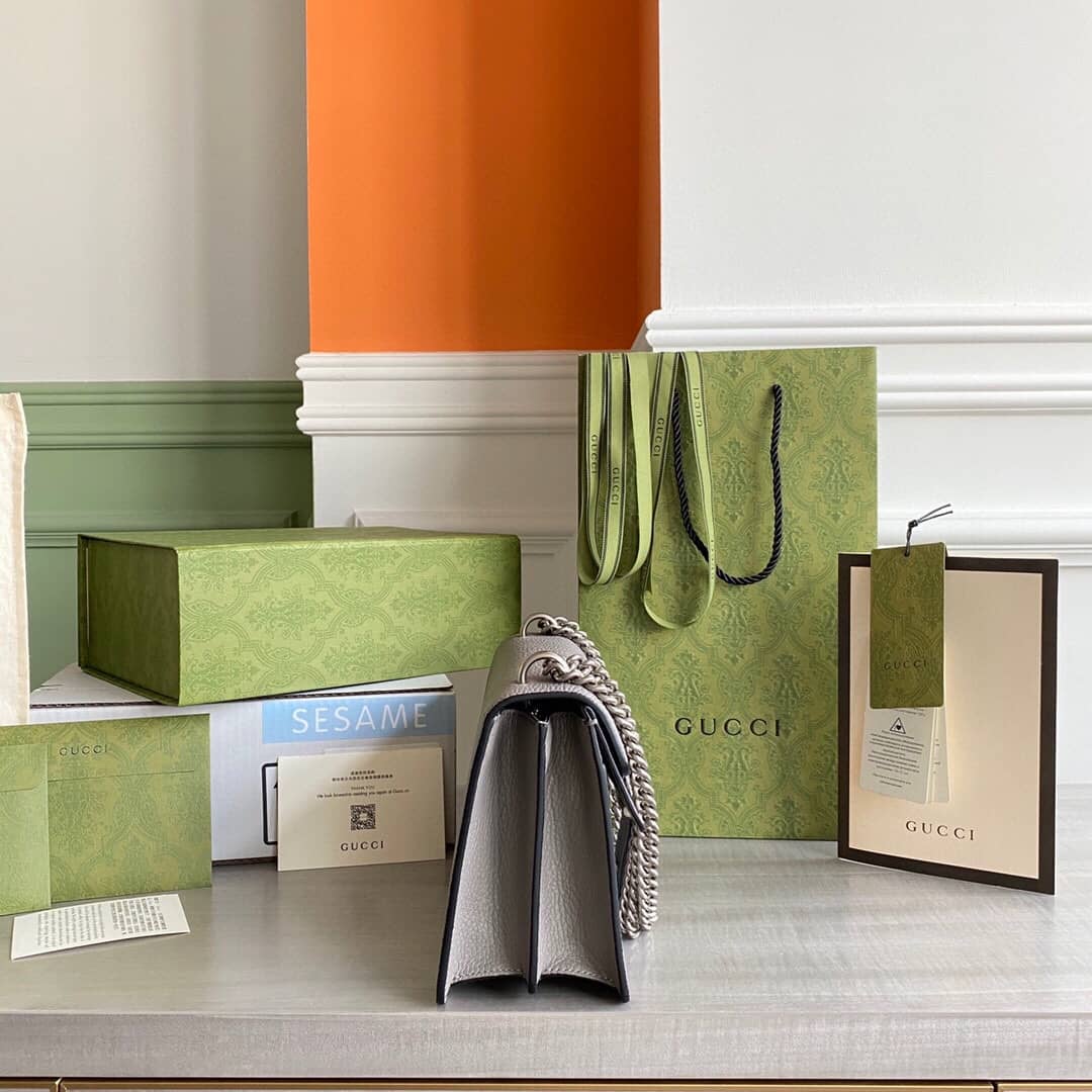 Gvc*1 Dionysus Dupe GG Svp*me Dionysus Chain Replica Shoulder Bag Gray 400249