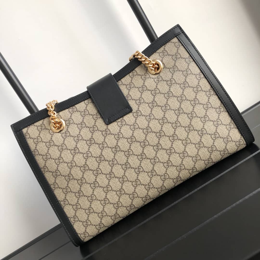 Gvc*1 Padlock Medium GG Svp*me Shoulder Bag Replica Brown Black 479197