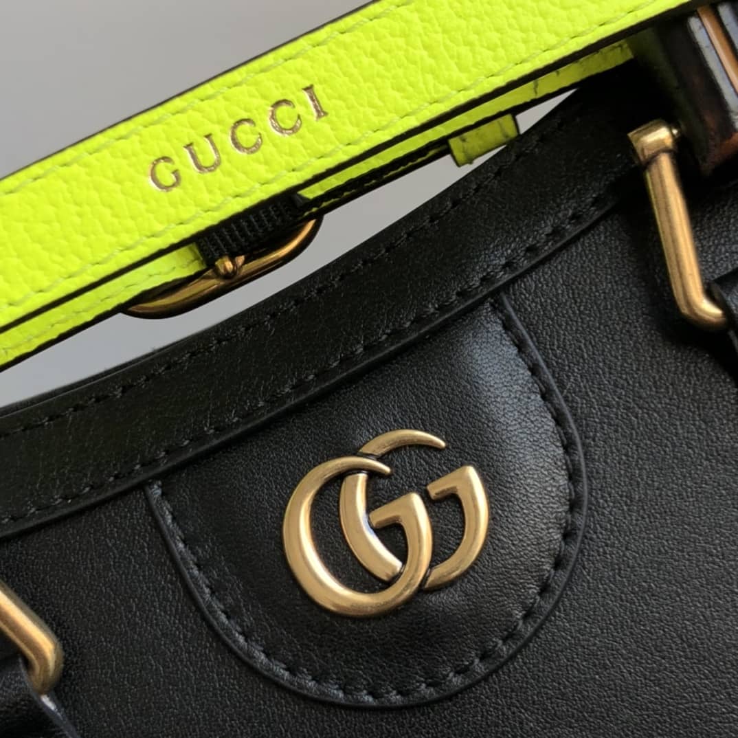 Gvc*1 Diana Mini Bamboo Tote Bag Replica Black 655661