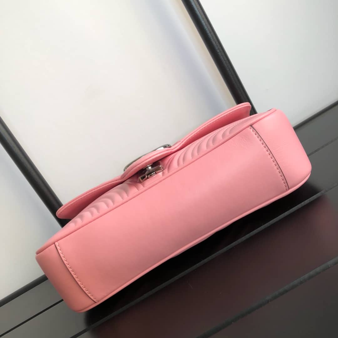 Gvc*1 GG Marmont Matelasse Shoulder Bag Replica Pink 443497