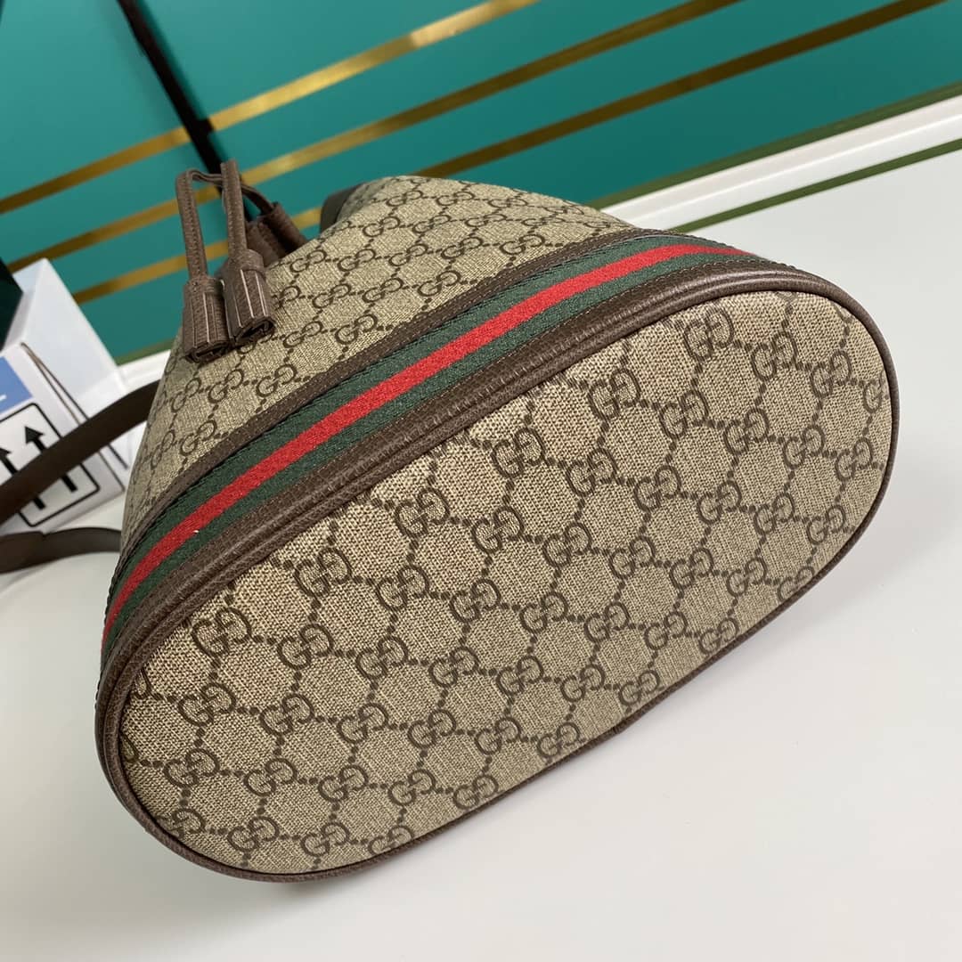 Gvc*1 Ophidia GG Svp*me Leather Bucket Bag Replica 540457