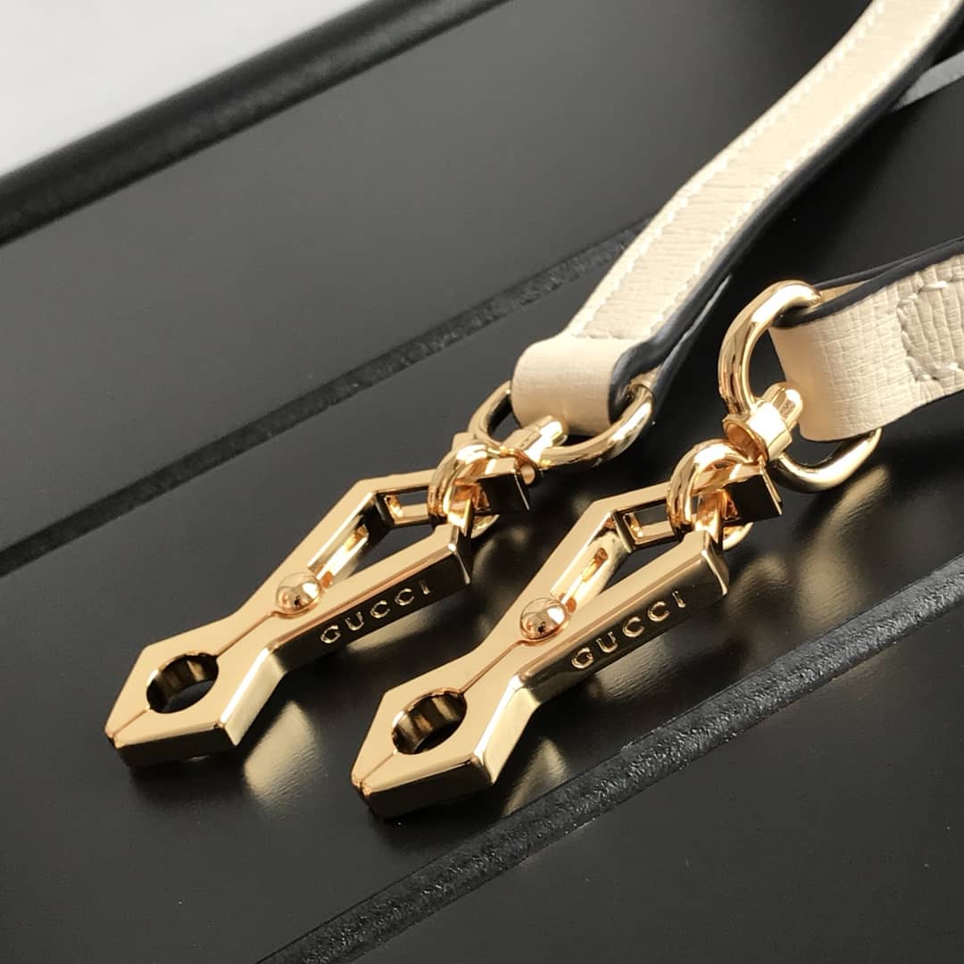 Gvc*1 Sylvie Small Leather Shoulder Bag Replica Beige 524405