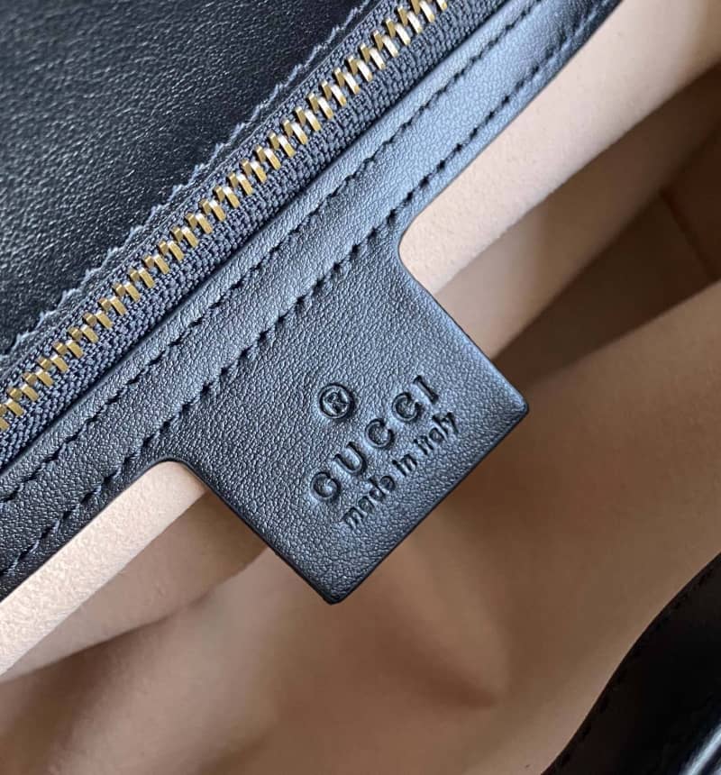 Gvc*1 GG Marmont Matelasse Shoulder Bag Replica Black 443497