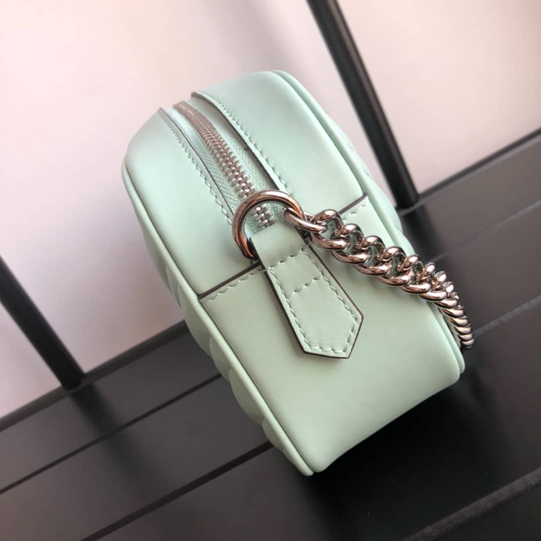 Gvc*1 Handbag Dupes GG Marmont Small Shoulder Handbag Camera Bag Replica Green 447632