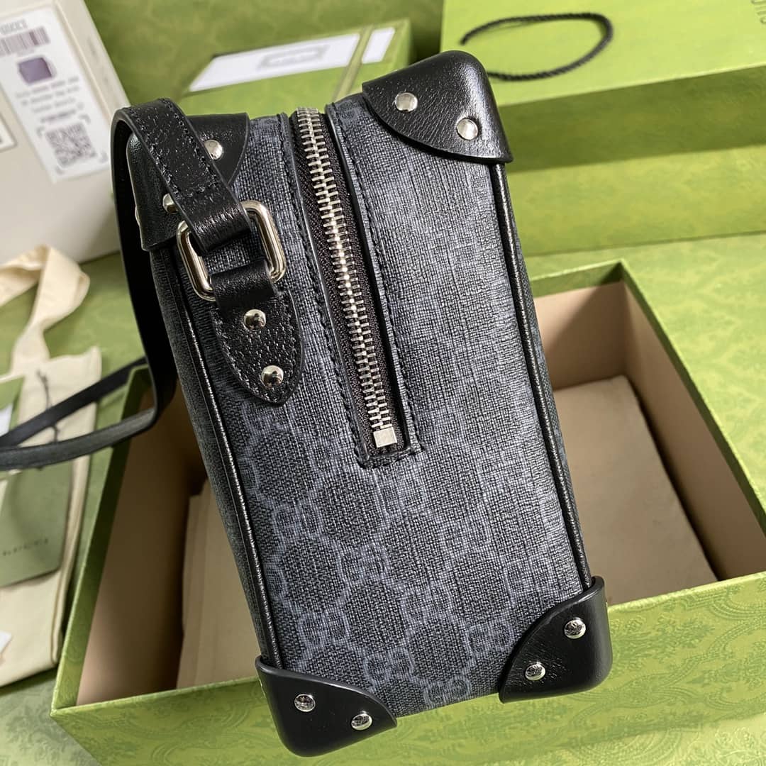 Gvc*1 Svp*me GG Leather Square Shoulder Bag Replica 626363