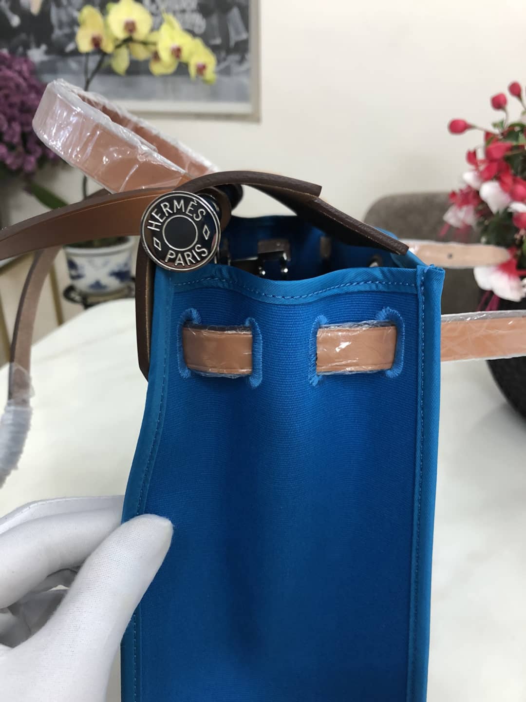 H**me5 Bag Replica 31 Canvas Leather HerBag