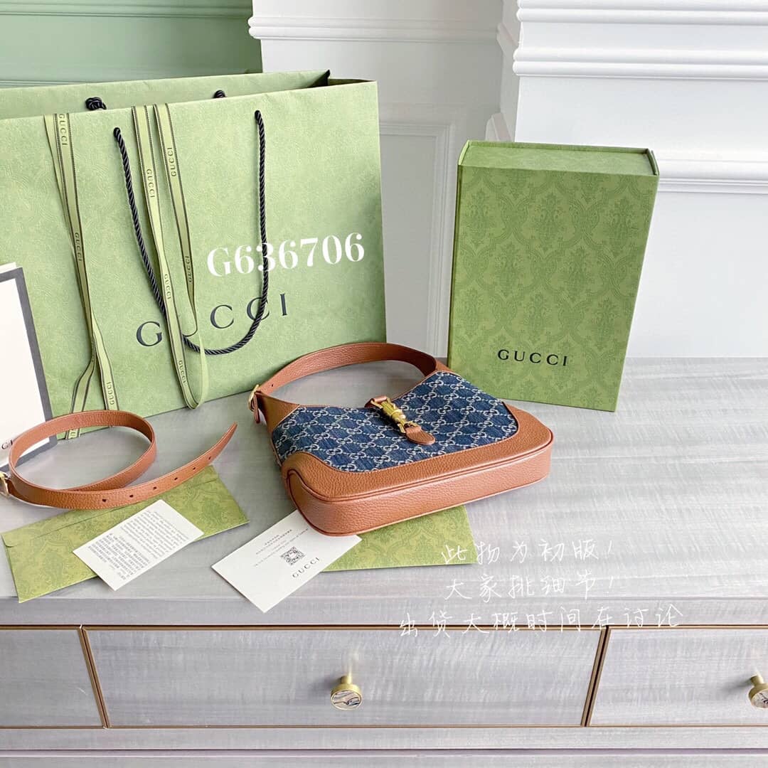 Gvc*1 GG Jackie 1961 Mini Shoulder Bag Replica Blue 637092