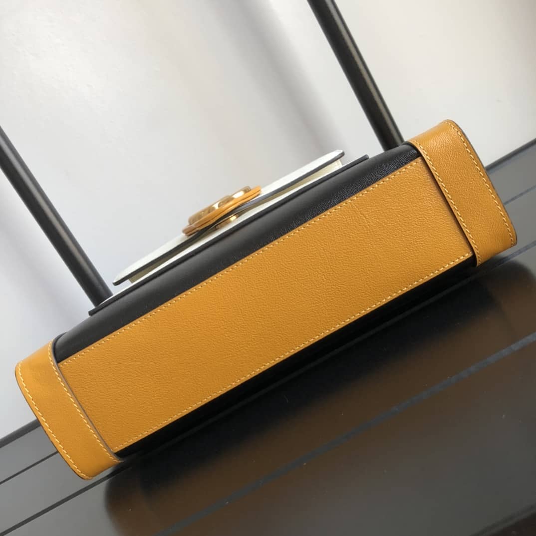 Gvc*1 Small Shoulder Bag With Double G Replica Yellow 648999