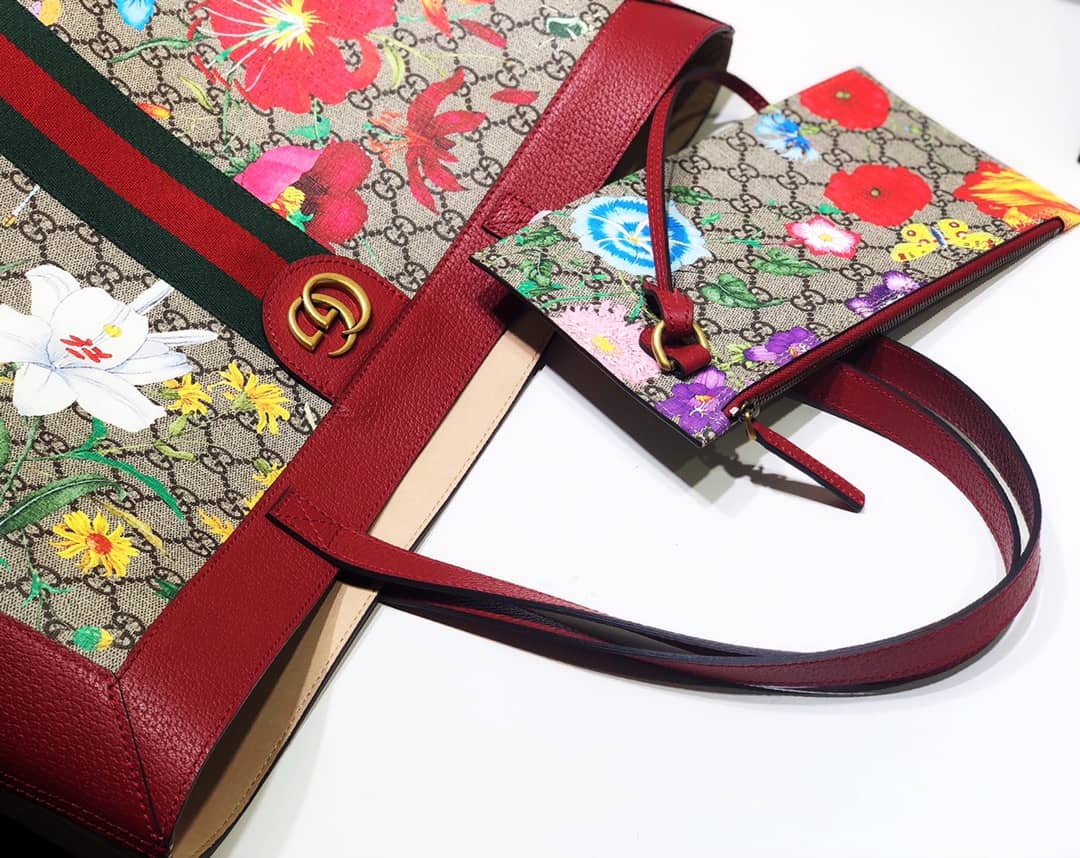 Gvc*1 Ophidia Web Soft GG Svp*me Replica Tote Red 547947