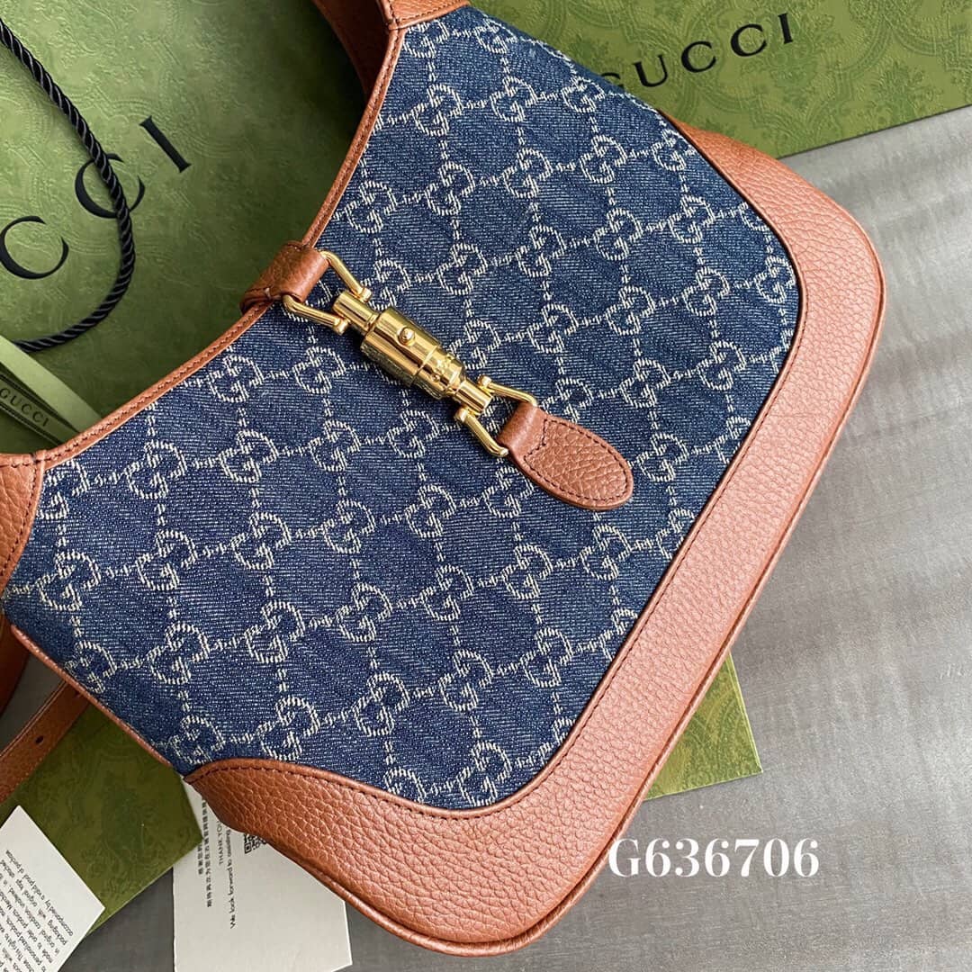 Gvc*1 GG Jackie 1961 Mini Shoulder Bag Replica Blue 637092