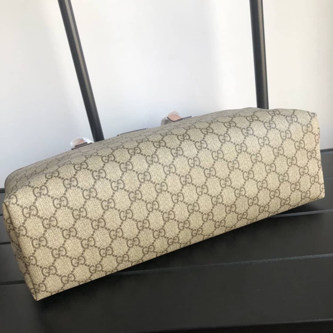 Gvc*1 GG Plus Large Zip Top PVC Replica Tote Gray Pink 211137