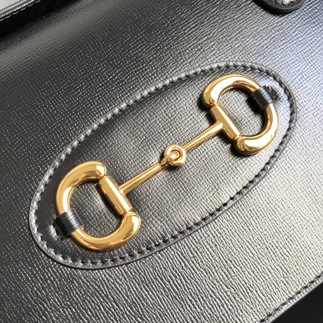 Gvc*1 Horsebit Bag Dupe 1955 Small Top Handle Replica Bag Black 627323