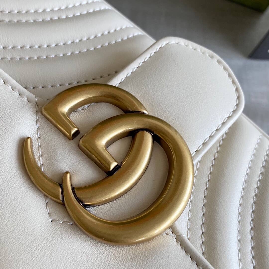 Gvc*1 GG Marmont Mini Matelasse Shoulder Bag Replica White 446744