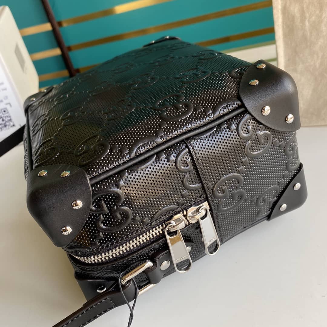 Gvc*1 Svp*me GG Leather Square Shoulder Bag Replica 626363