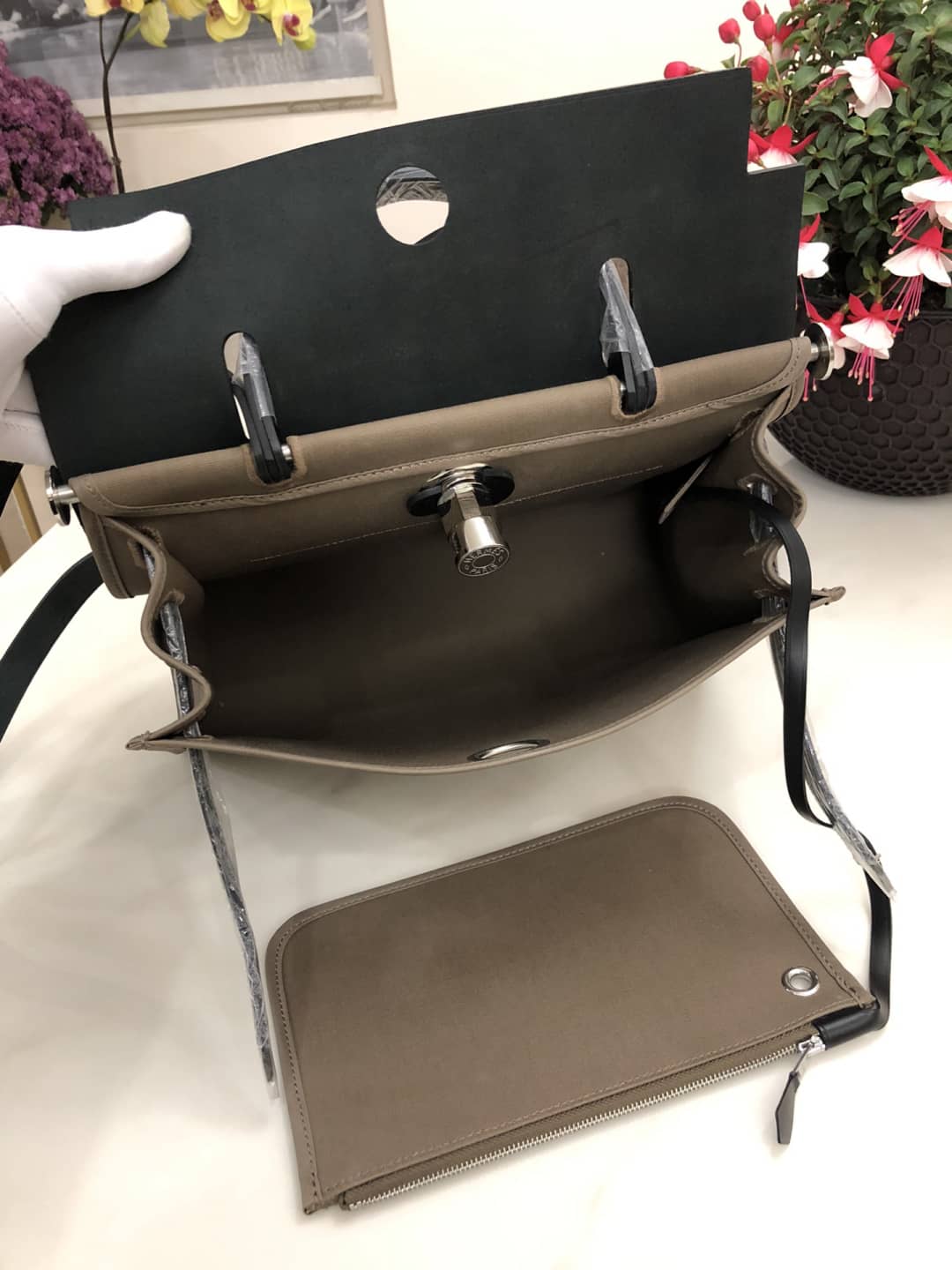 H**me5 Bag Replica 31 Canvas Leather HerBag