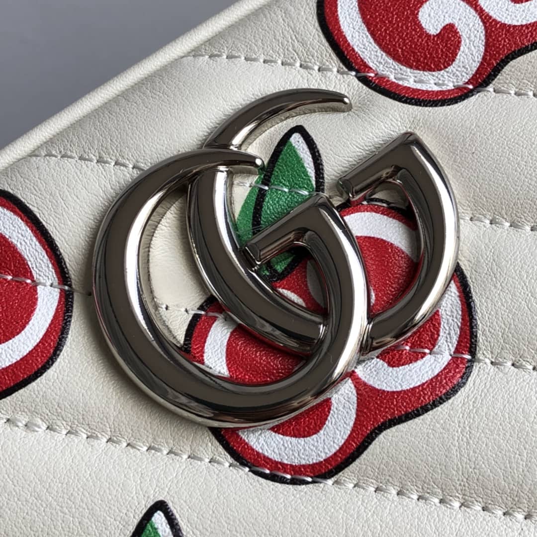 Gvc*1 GG Marmont Small Shoulder Handbag Camera Bag Replica White 447632