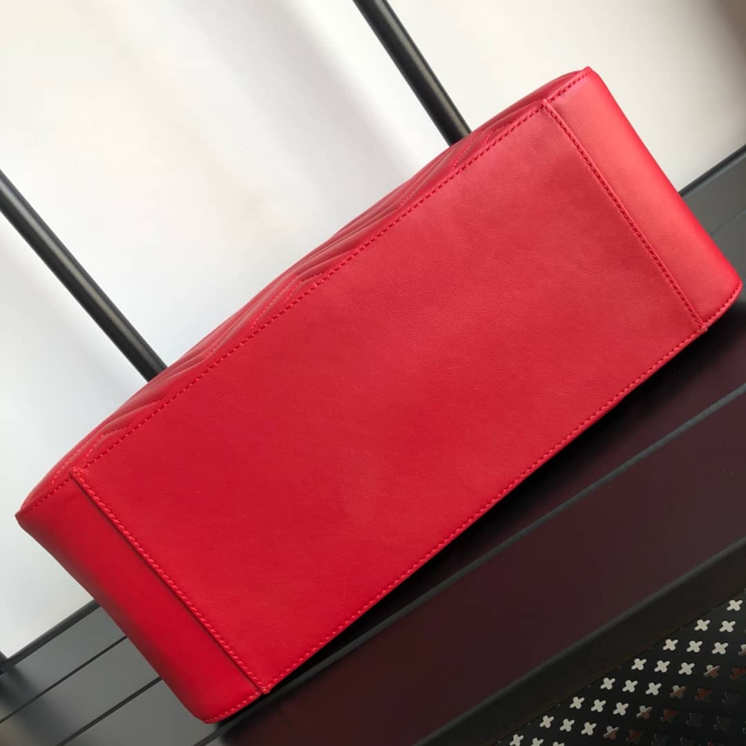 Gvc*1 GG Marmont Chain Shoulder Bag Replica Red 453569