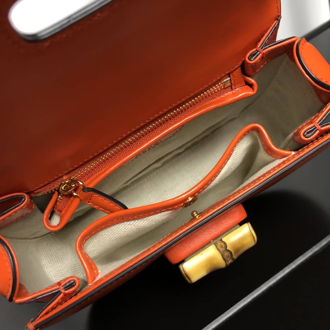 Gvc*1 Bamboo 1947 Small Top Handle Bag 675797 Red Replica