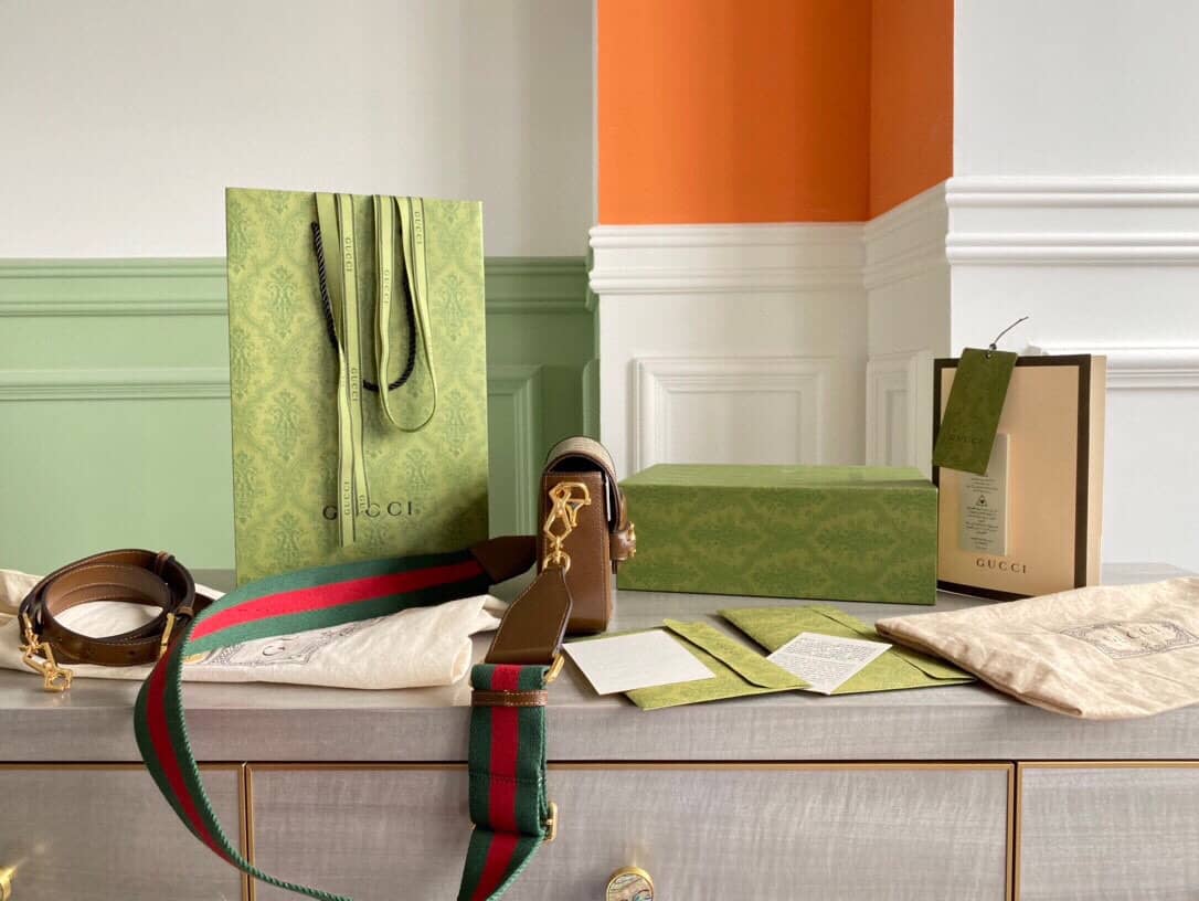 Gvc*1 Horsebit 1955 Mini Bag Replica Brown 658574