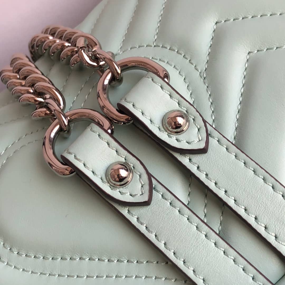 Gvc*1 GG Marmont Mini Matelasse Shoulder Bag Replica Green 446744