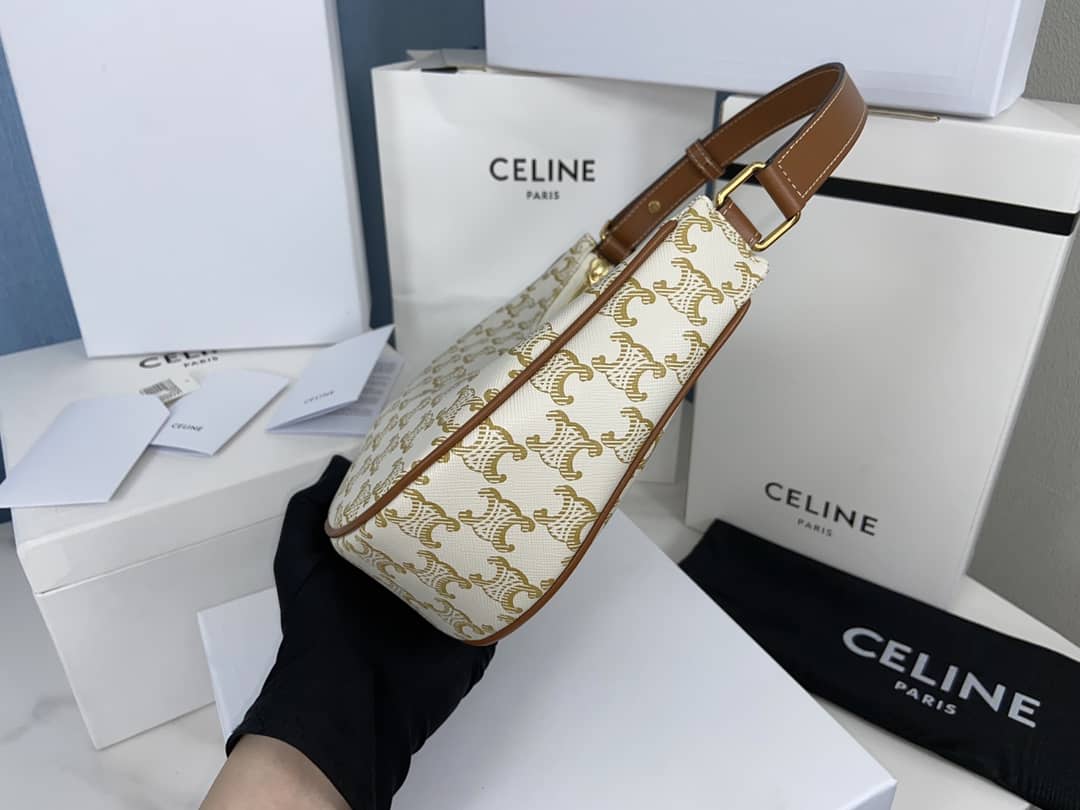 Ce1i*e Triomphe Bag Dupe Ava Triomphe Canvas Replica Hobo Bag