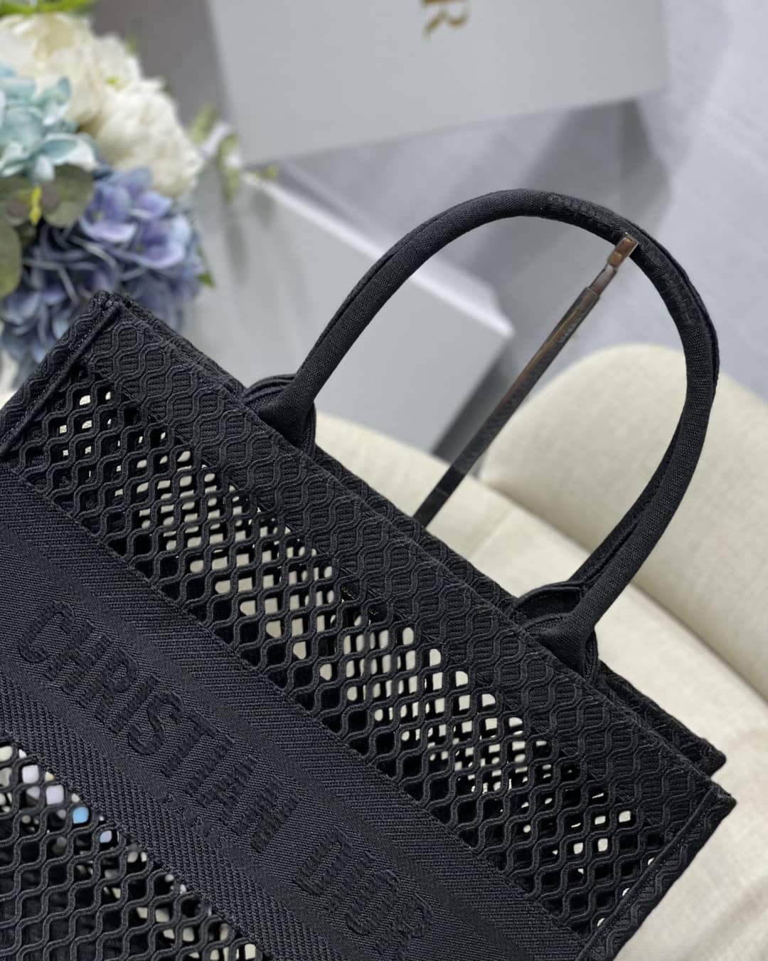 Chr1st1an D10r Mesh Book Tote Bag Dupe