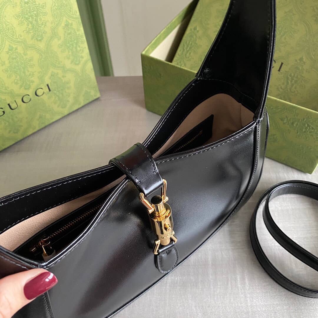 Gvc*1 GG Jackie 1961 Small Hobo Shoulder Bag Replica Black 636709