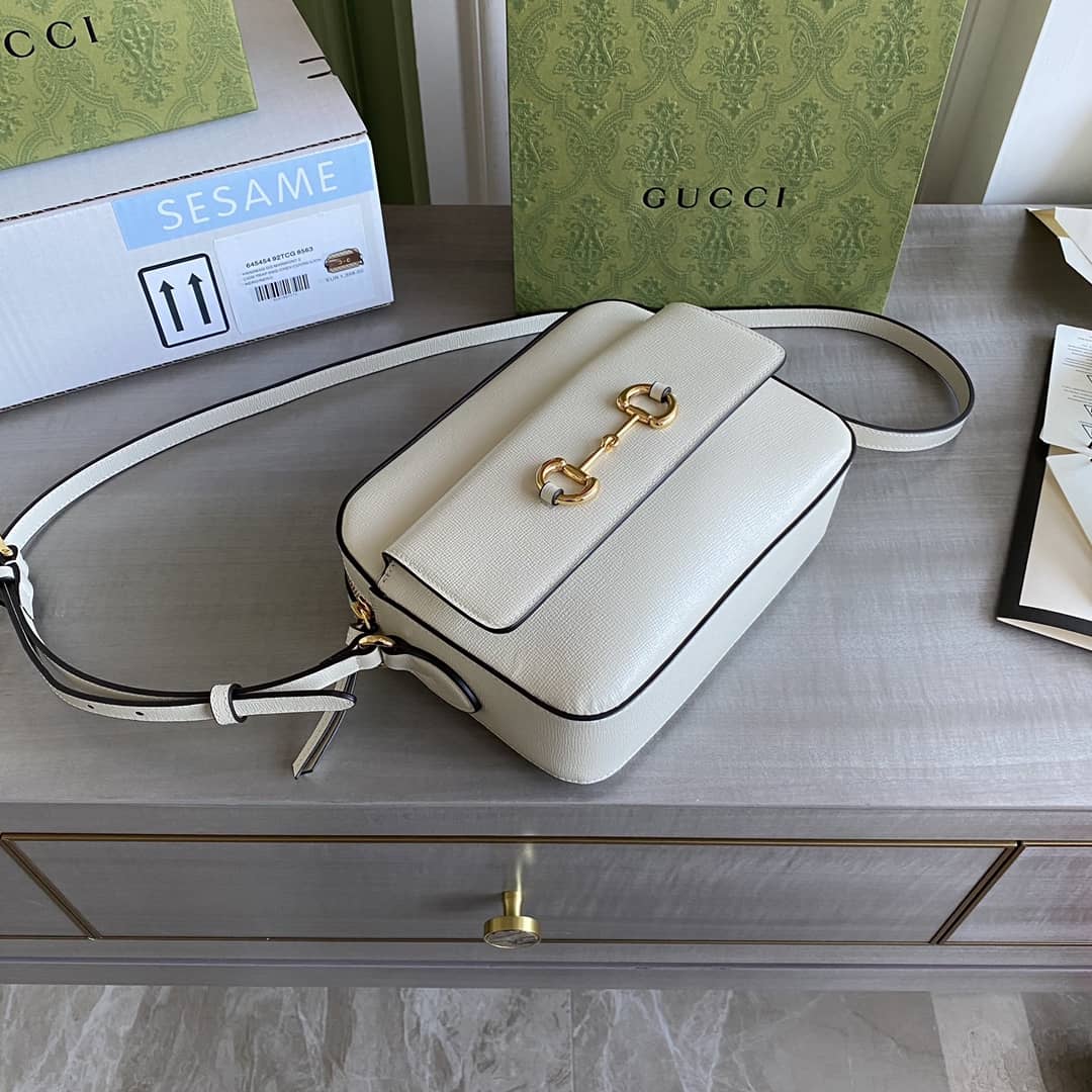 Gvc*1 Horsebit 1955 GG Crossbody Bag Replica White 645454