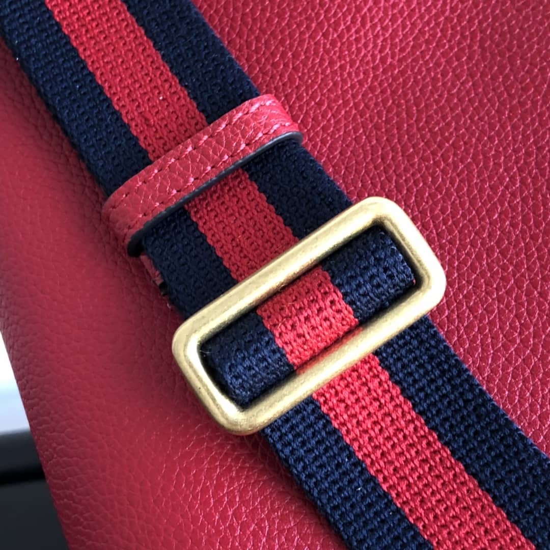 Gvc*1 Print Leather Belt Waist Bum Bag Replica Red 493869