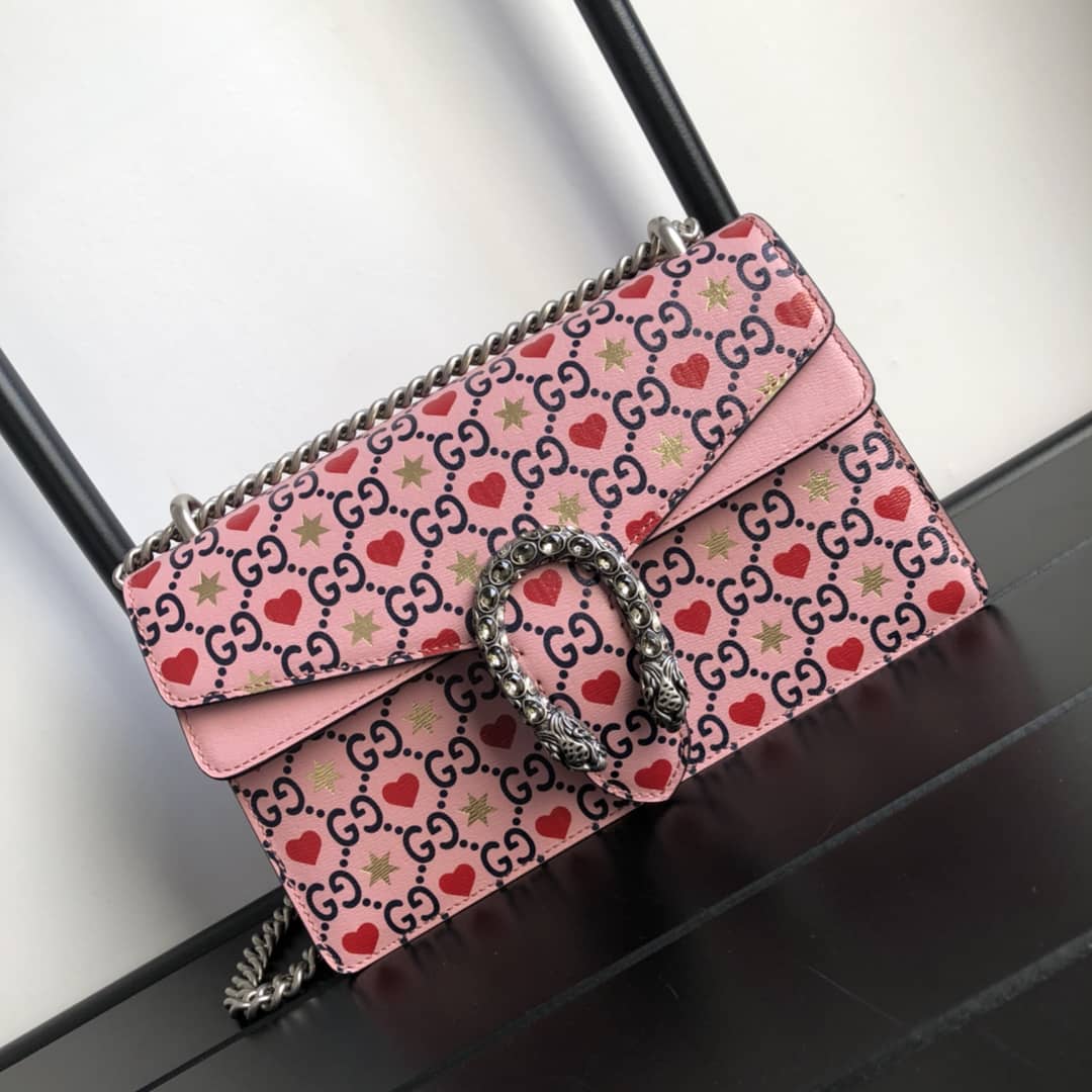 Gvc*1 Dionysus Dupe GG Svp*me Dionysus Chain Shoulder Bag Replica Pink 400249