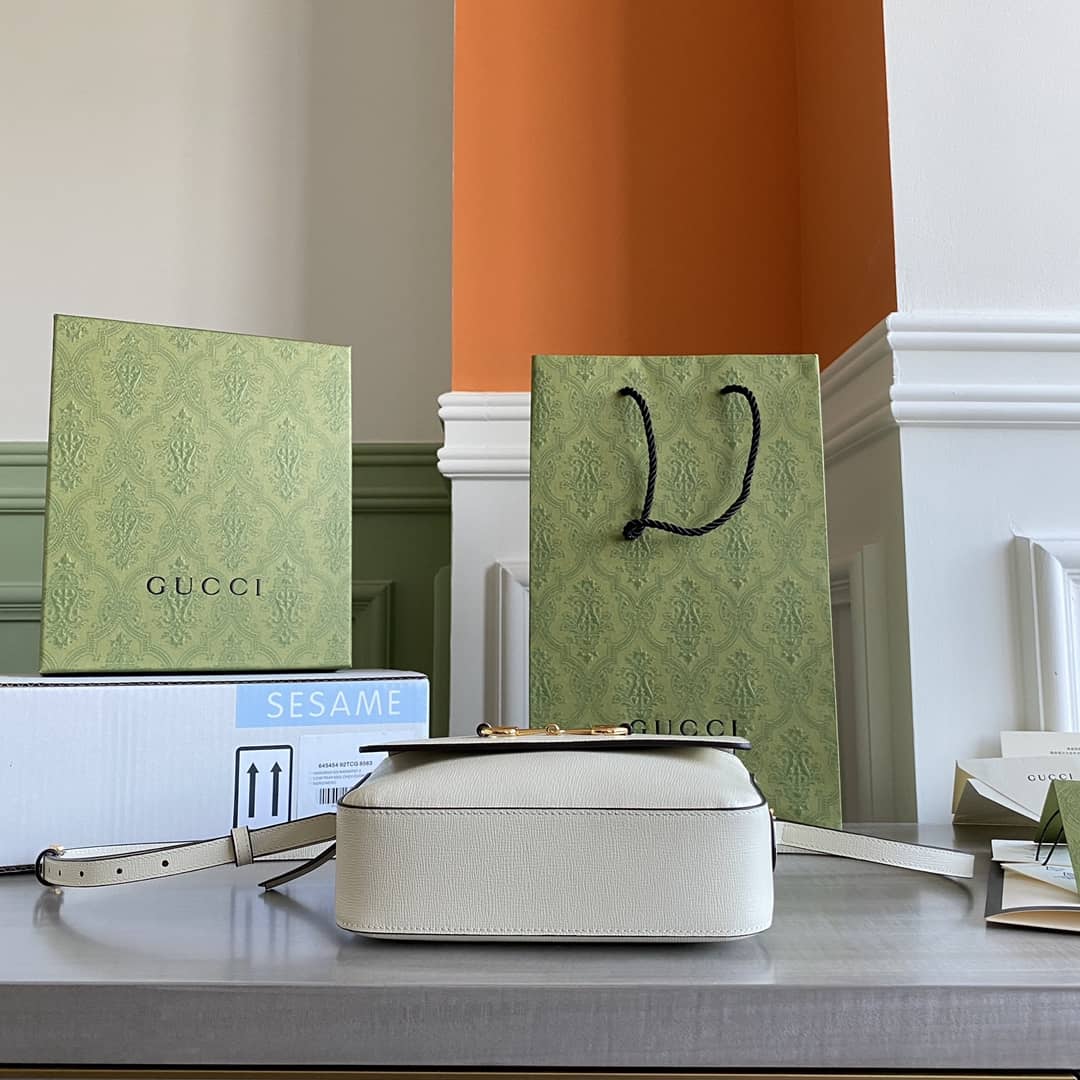 Gvc*1 Horsebit 1955 GG Crossbody Bag Replica White 645454