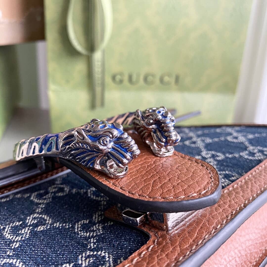 Gvc*1 Dionysus Dupe  GG Svp*me Dionysus Chain Shoulder Bag Replica Blue 400249