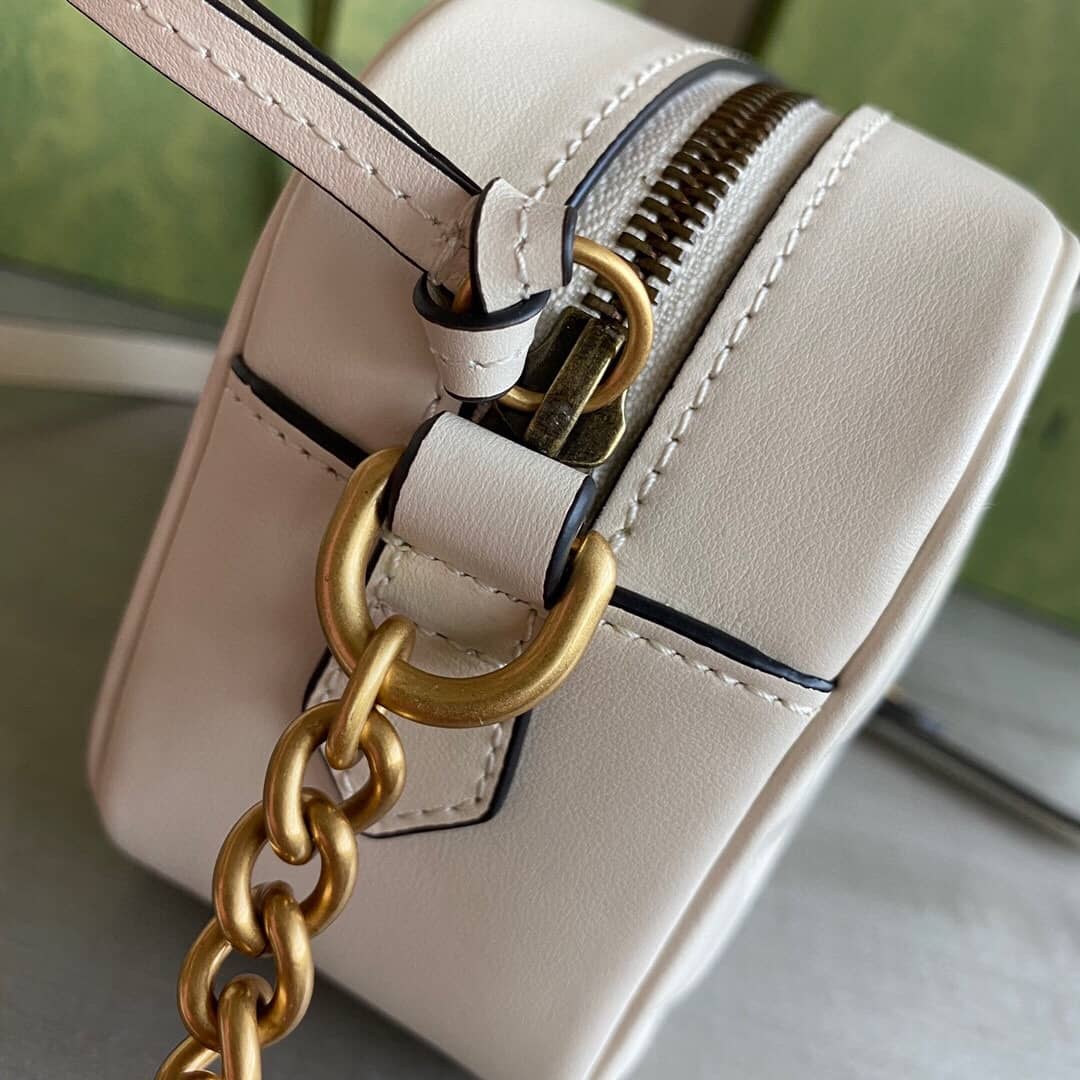 Gvc*1 GG Marmont Matelassé Mini Bag Replica White 448065