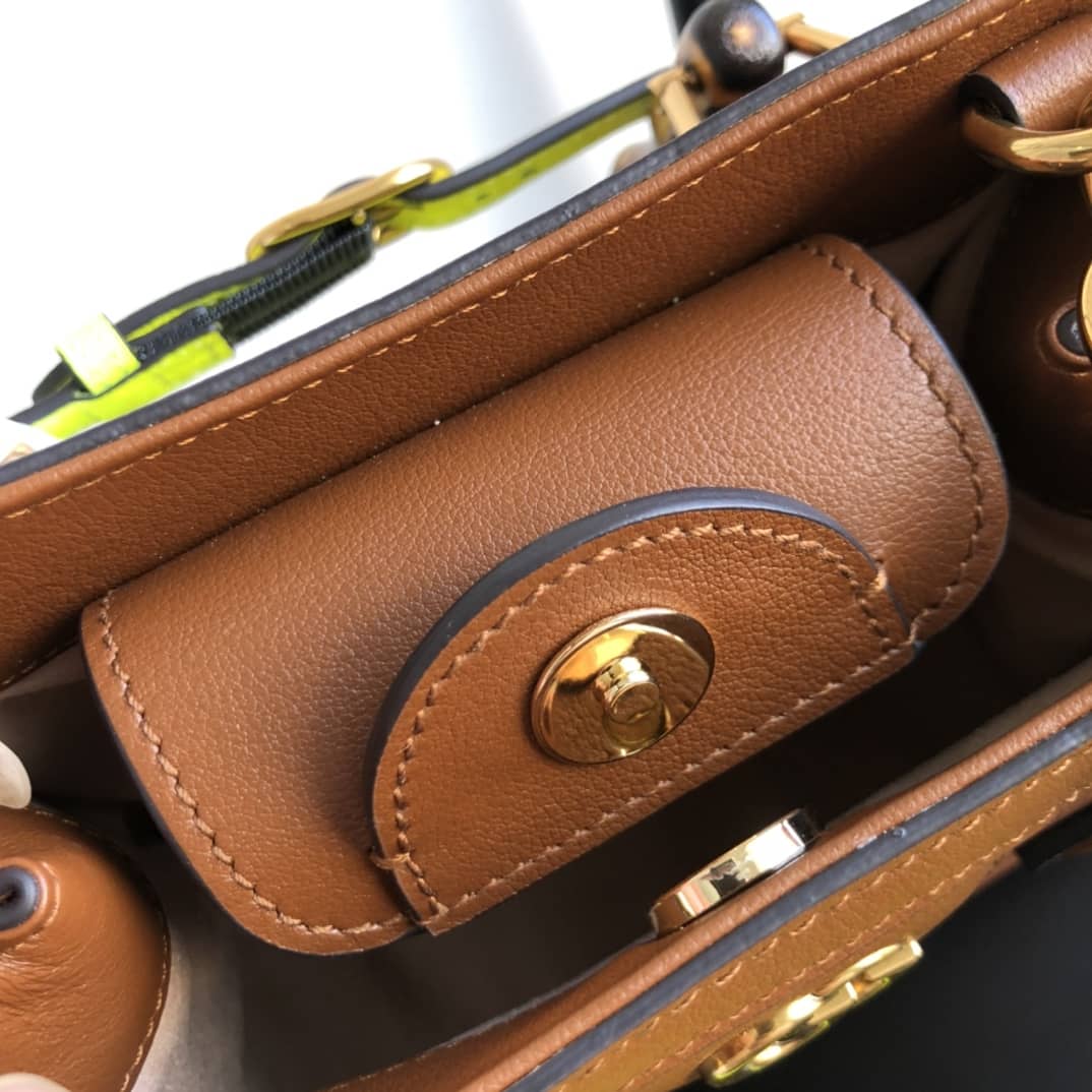 Gvc*1 Diana Mini Bamboo Tote Bag Replica Brown 655661