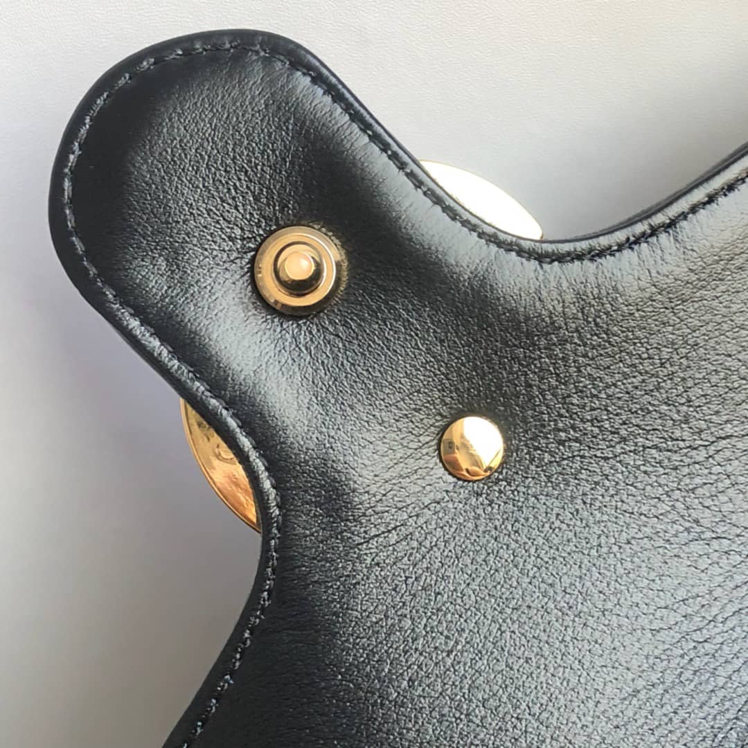 Gvc*1 GG Marmont Mini Top Handle Bag Replica Black 583571