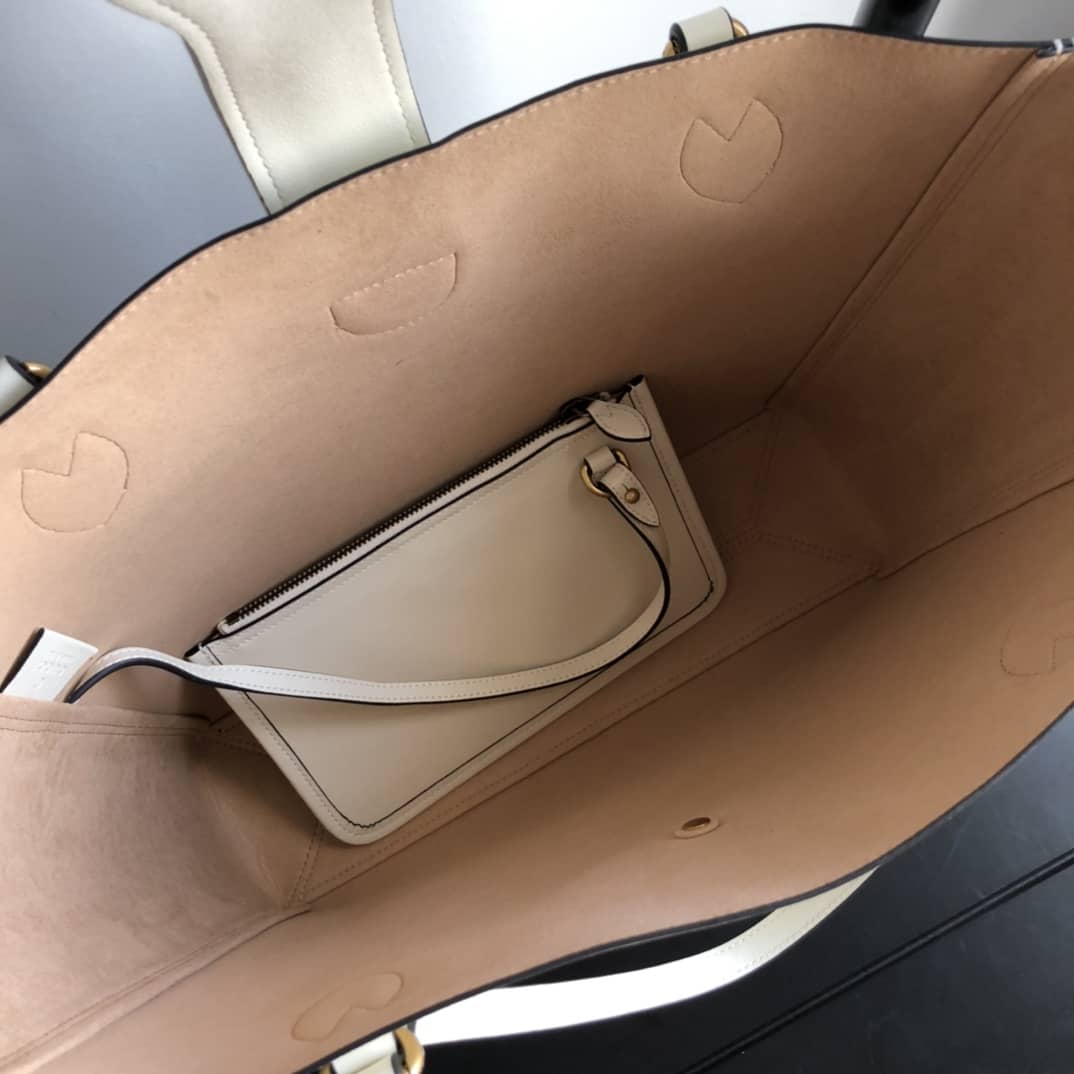 Gvc*1 Medium With Double G Tote Replica White 649577