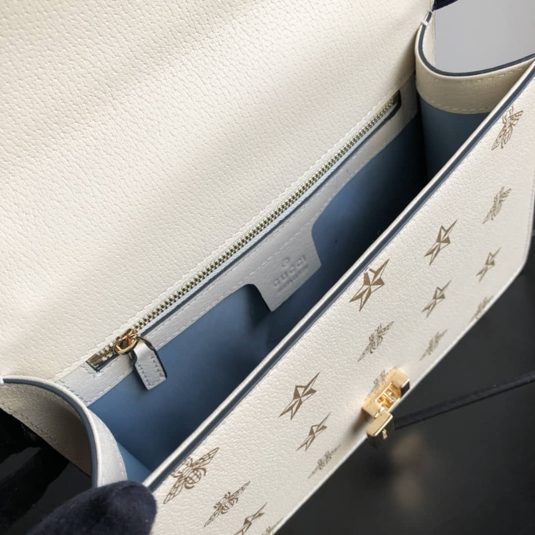 Gvc*1 Sylvie Small Leather Shoulder Bag Replica White 524405