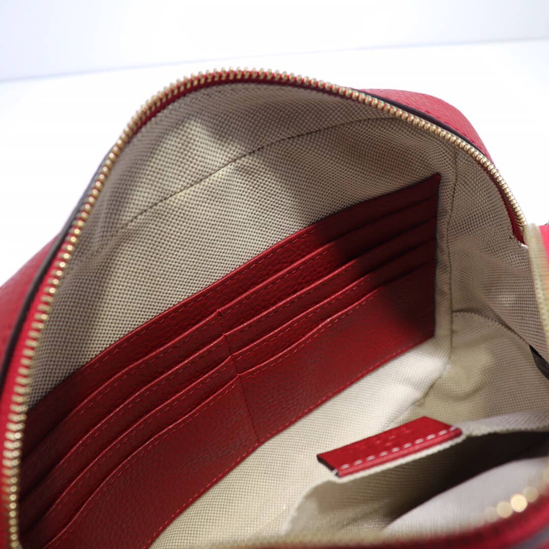 Gvc*1 GG Canvas Messenger Bag Replica Red 449172