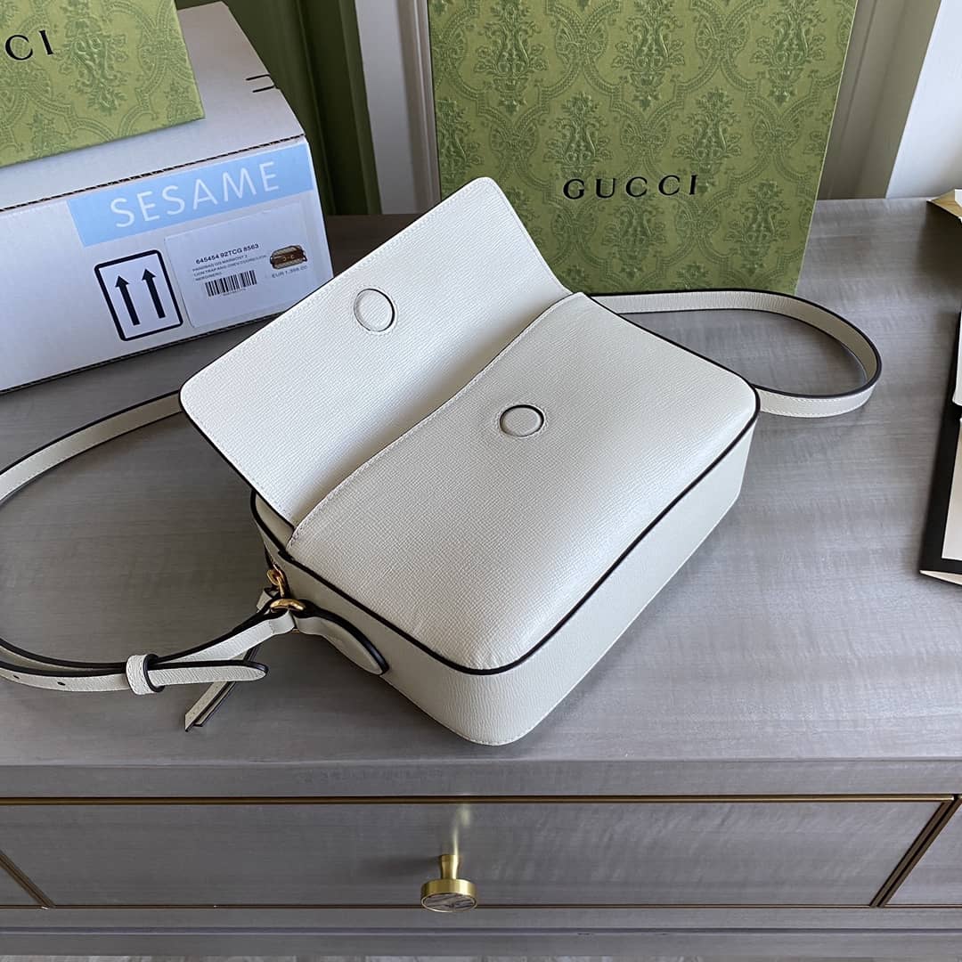 Gvc*1 Horsebit 1955 GG Crossbody Bag Replica White 645454