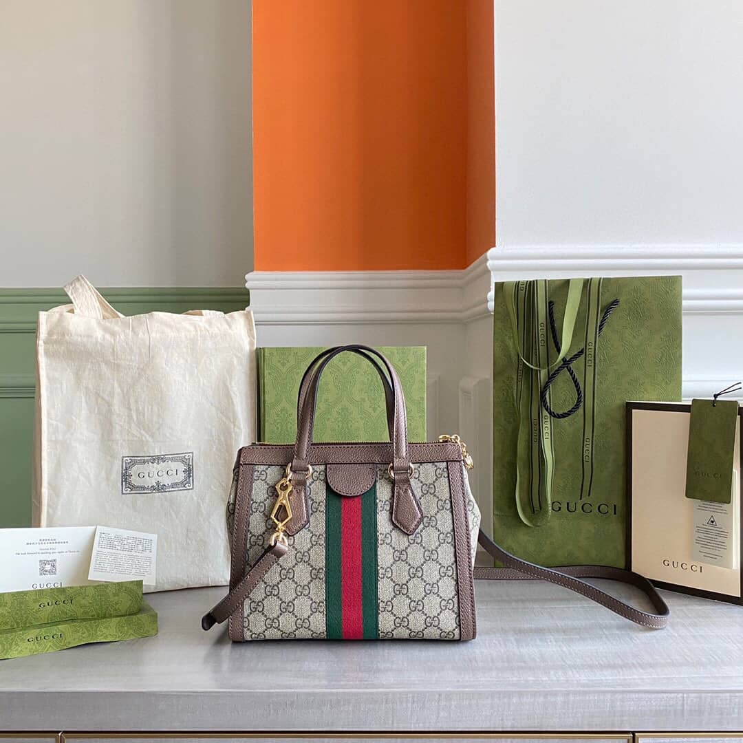 Gvc*1 GG Svp*me Ophidia Small Tote Shoulder Bag Replica Brown 547551