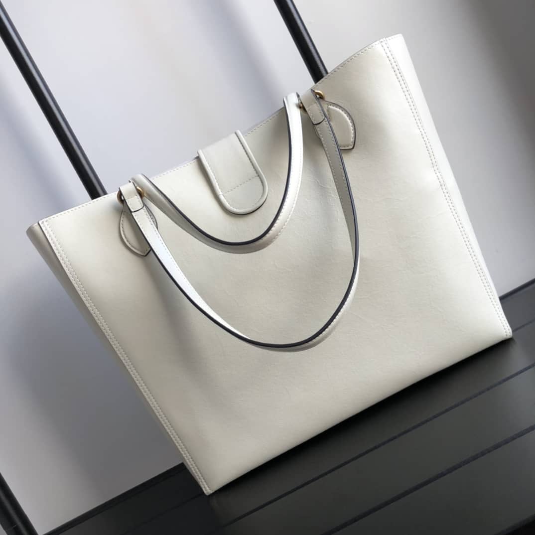 Gvc*1 Medium With Double G Tote Replica White 649577