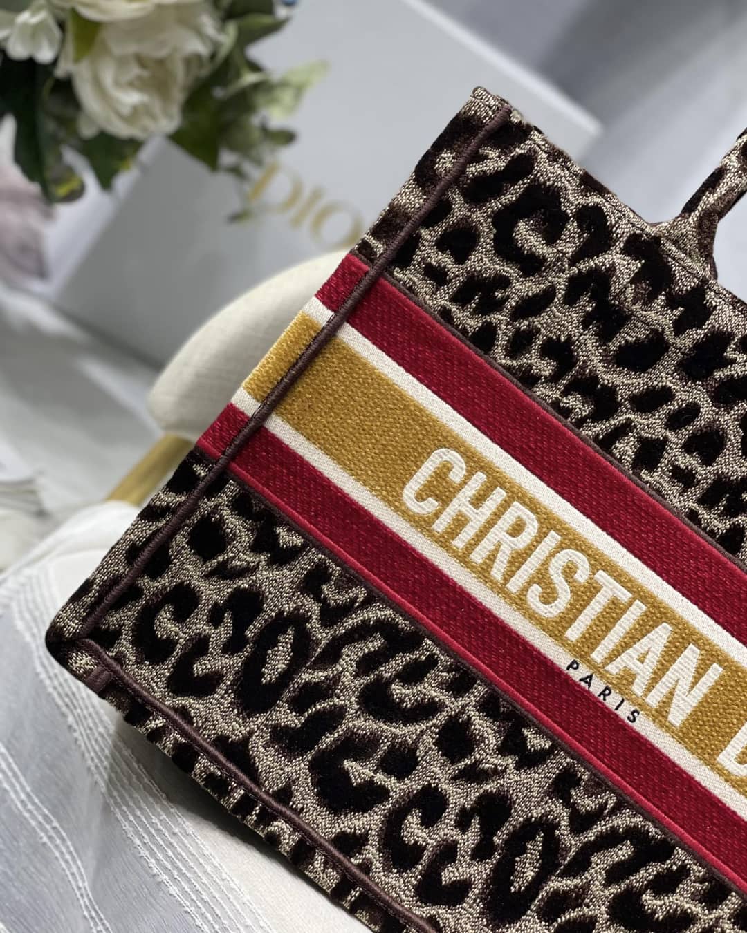 Chr1st1an D10r CD Book Embroidery Replica Tote