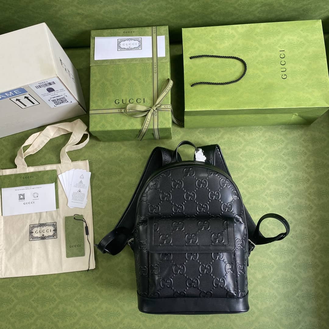 Gvc*1 GG Embossed Backpack Replica 658579