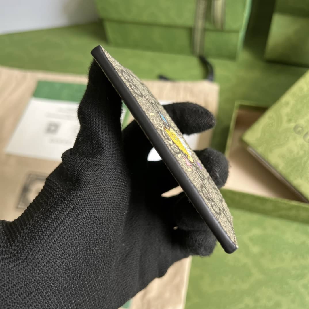 Gvc*1 Star Bananya Print Card Case Brown 701064 Replica Wallet