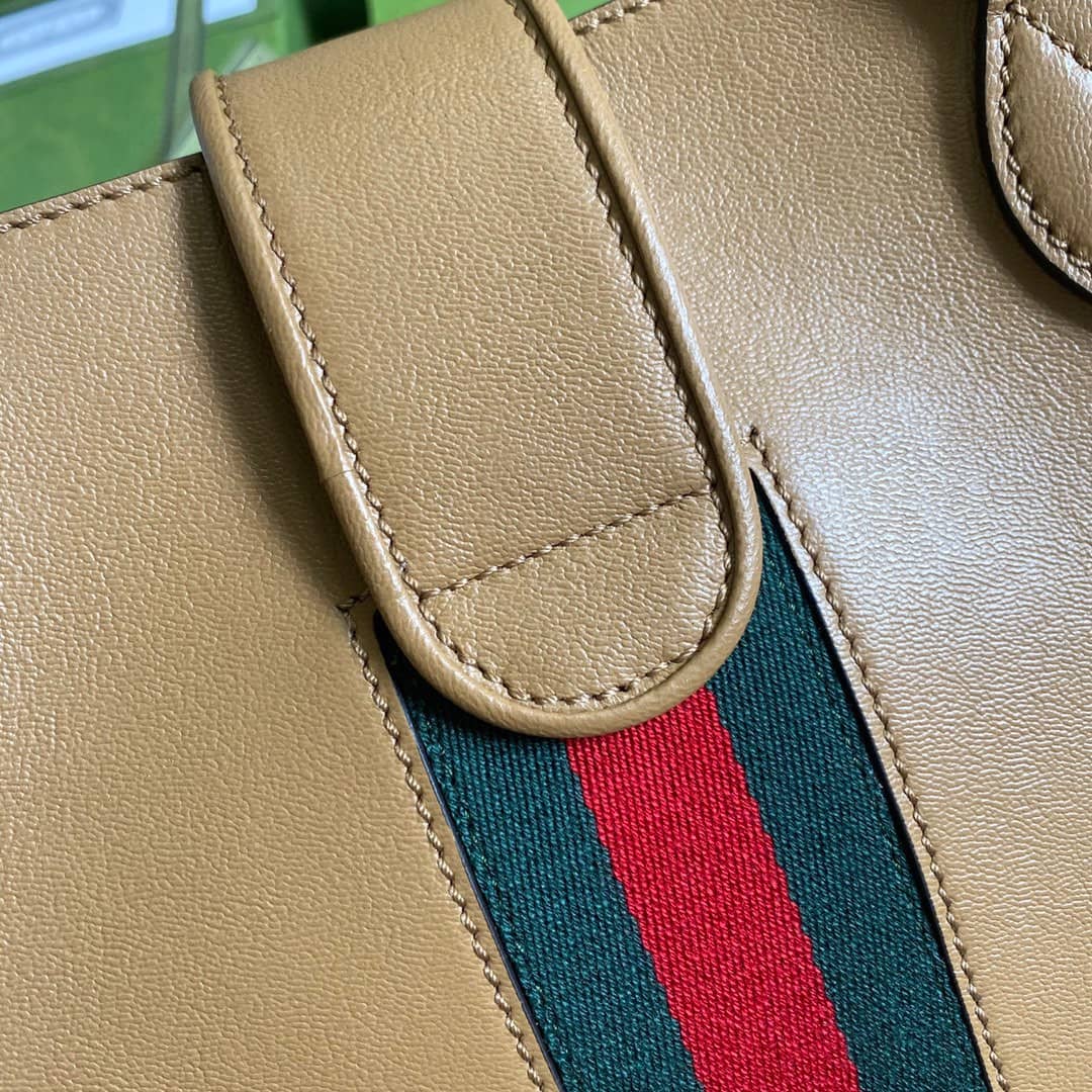 Gvc*1 Double G Leather Small Tote Replica 652680